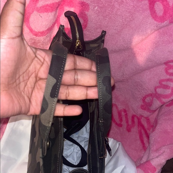 Coach Green and Black Camouflage Tote - Picture 6 of 10